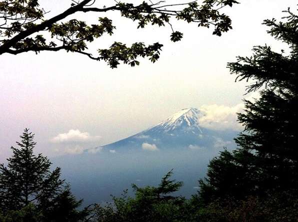山梨からの富士の眺め
