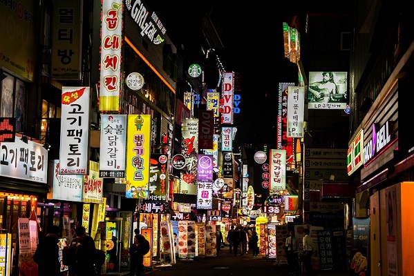 韓国都市の夜景